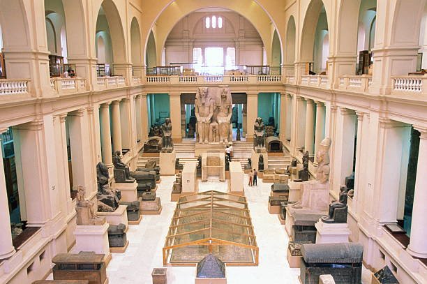 Egyptian Museum in Cairo displaying ancient Egyptian artifacts