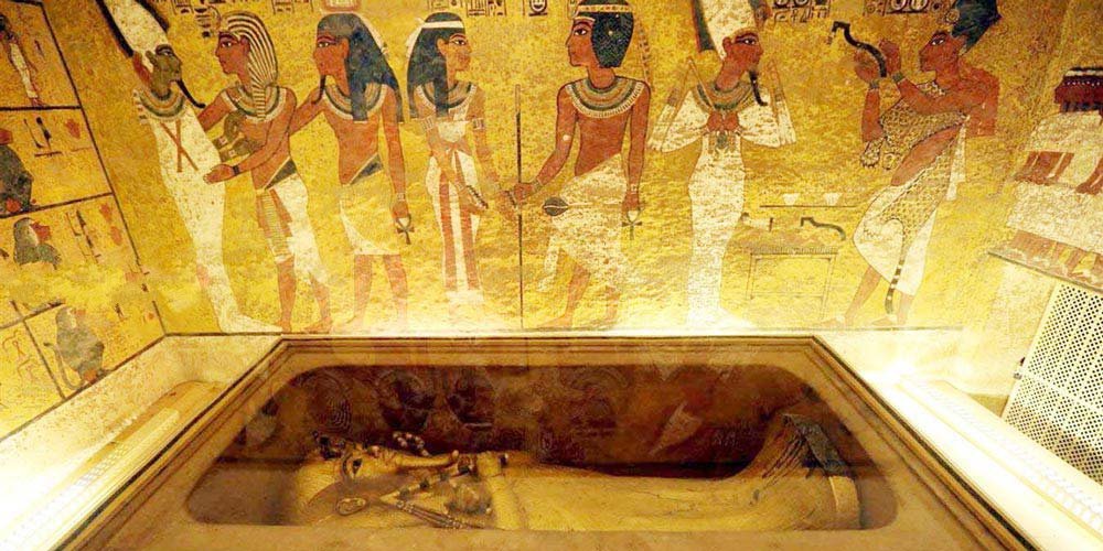 “Valley of the Kings tomb entrance in Luxor on a budget Egypt travel package.”