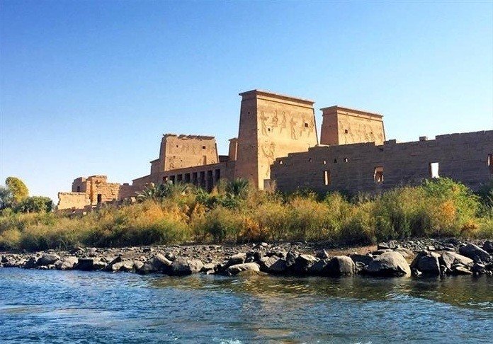 Philae Temple on an island in Aswan dedicated to goddess Isis