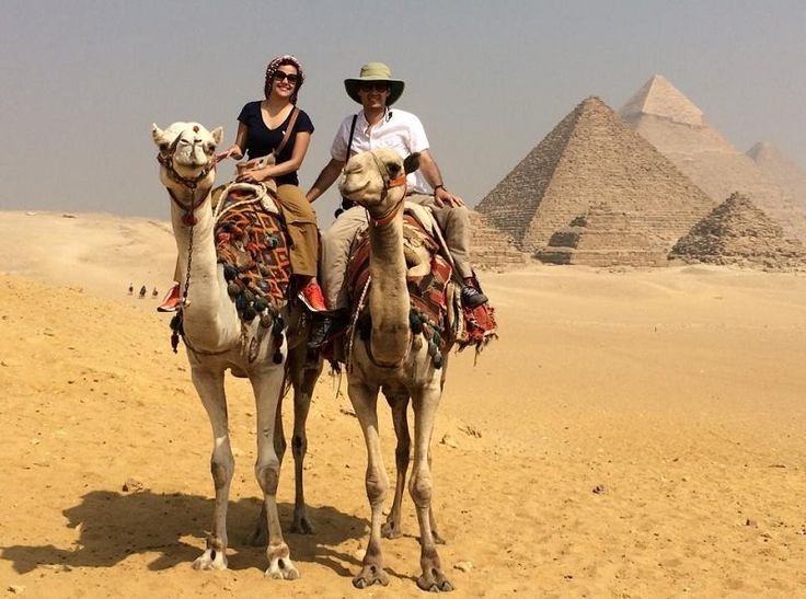 Giza Pyramids and the Great Sphinx during a Cairo Egypt budget tour