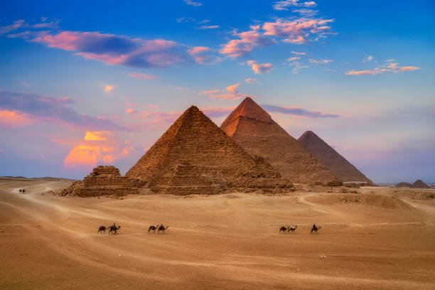 The Pyramids of Giza on a full-day ancient wonders tour in Cairo
