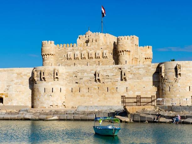 Qaitbay Fort in Alexandria overlooking the Mediterranean Sea